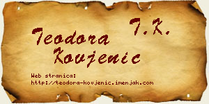 Teodora Kovjenić vizit kartica